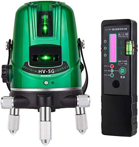 Svarog 5ライン グリーンレーザー墨出し器 水平器 レーザーレベル Hv 5g フルレーザー 高精度 高輝度 回転レーザー線 クロスラインレーザー 自動補正 傾斜ライン照射可能 地墨ポイント 4方向大矩ライン 垂直 水平 360 照射レーザー 屋内外対応 レーザー墨出器 レーザー