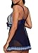 Urban Virgin Womens Swimdress Tummy Control One Piece Swimsuit Swim Dress Bathing Suits Swimwear with Boyshort for Women Deep Blue