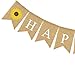 Jute Burlap Happy Birthday Banner with Sunflower Birthday Party Bunting Garland Decoration