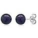 Gem Stone King Set of 5 Multi Color 6mm Cultured Freshwater Pearl Stud Earrings Set