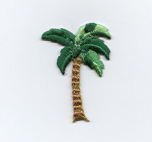 Small Tropical Palm Tree Iron on Embroidered Patch