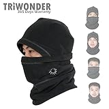 Triwonder 6 in 1 Thermal Fleece Balaclava Hood Police Swat Ski Bike Wind Stopper Mask