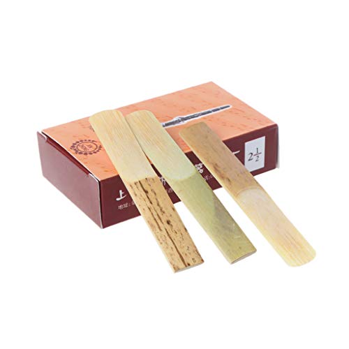 Abicial 10pcs 2.5 Strength Clarinet Reeds Music Instrument Part Traditional Bamboo Reeds
