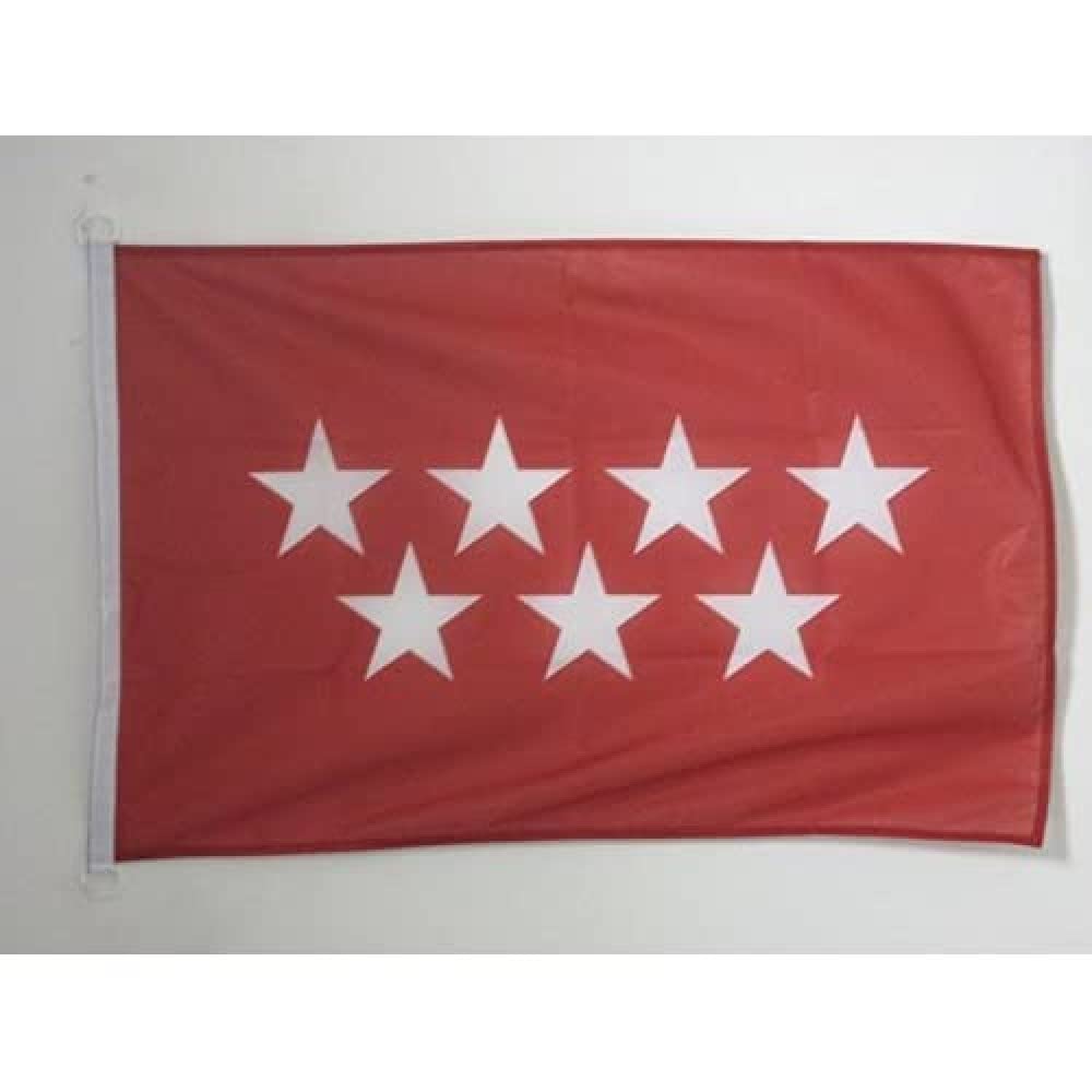 AZ FLAG Community of Madrid Nautical Flag 18'' x 12'', Spanish region of Comunidad de Madrid flags 30 x 45 cm, Banner 12x18 in for boat