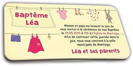 Carte D Invitation En Chocolat Theme Fil Alinge Fille Personnalisee Avec Votre Texte Pour Bapteme Mariage Communion Invitation En Chocolat Design Et Moderne Rose Et Ivoire Amazon Fr Bebes Puericulture