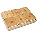 Creamic Snack Serving Tray, 6 Piece with Tray Serving Platter with Bamboo Lids and Pallets Removable Compartment Bowls Moisture-Proof Bowls for Snacks,Condiments,Food,Appetizers