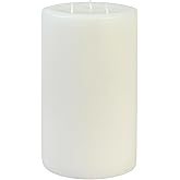 8 Inch White Pillar Candle