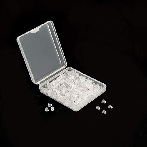 Silicone Earring Backs Earring Backings Soft Clear Ear Safety Back Pads Backstops Bullet Clutch Stopper Replacement for Fish Hook Earring Studs Hoops, Diameter 4mm (200PCS/100Pairs) 6 41Kq50j7mdL. AC