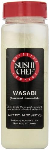 Sushi Chef Wasabi (Powdered Horseradish), 16-Ounce Plastic Container