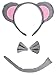 Christmas Headband Mouse Dalmatian Ears and Tail Set Kids Halloween Costume Kit
