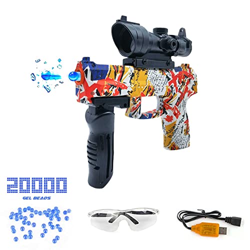 Arlee Granger Electric with Gel Ball Blaster, AGM1991 Eco-Friendly Splatter Ball Blaster Automatic, with 20000+ Water Beads and Goggles, for Outdoor Activities - Shooting Team Game, Ages 12+