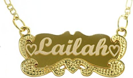 18 K Gold Plated Personalized Name Necklace Free Engraving