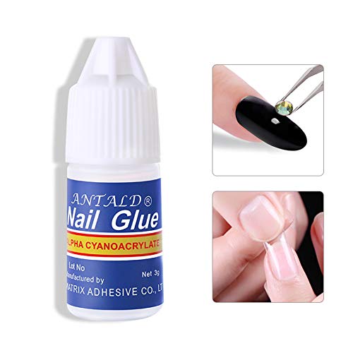 5 Pcs Adhesive Nail Glue for Rhinestones Nail Stickers False Tips Manicure Nail Art Tool