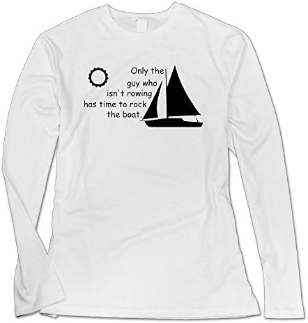 Ongshuquwe Funny Quotes About Boats Women's Casual Long-sleeved Round Neck T-shirt Autumn And Winter M White
