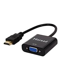 Moread - Adaptador HDMI a VGA (macho a hembra) para ordenadores, ordenadores de sobremesa, portátiles, PC, monitores, proyectores, HDTV, Chromebook, Raspberry Pi, Roku, Xbox y más