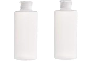 2Pcs Empty Refillable Clear Plastic Bottle - Soft Squeezable Cosmetic Tubes Containers With Flip Lids For Facial Cleanser Sha