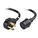 Cable Matters 4 Prong 30 AMP to 50 AMP RV Adapter - 1.5ft, NEMA 14-50P to L14-30R, 50A to 30A Generator Adapter, RV Cord, Black