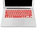 MOSISO Silicone Keyboard Cover Compatible with MacBook Air 13 inch A1466 A1369 2010-2017&Compatible with MacBook Pro 13/15 inch (with/Without Retina Display, 2015 or Older Version), Red