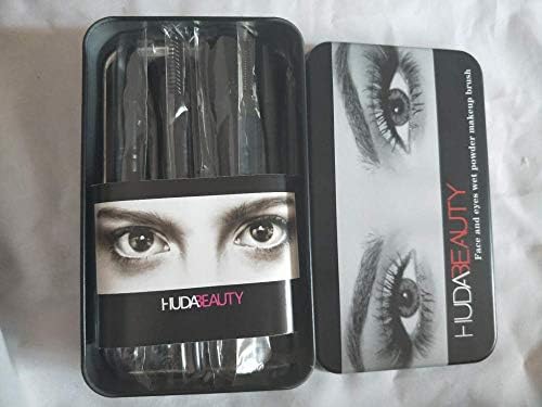 HOQING Premium Synthetic Foundation Make-Up Brush Set Make Up Brushes Professional Beginner 12 Wooden Handle Iron Box Huda