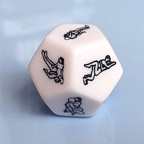 Multifaceted Style Game Dice Toy, Romantic Party Dice Game Novelty Gift for Warm up Dices 12 Sides Positions Dice for Couples