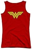 Trevco Dc-Wonder Woman Logo - Juniors Tank Top - Red, Medium