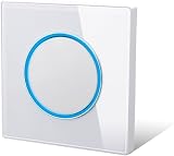 Wallpoint 1 Gang 2 Way Push Button Light Switch Glass LED Indicator White view 2