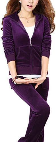 Gabbriell Women'S Velour Hoodie+Pant Tracksuit Sport Sweat Suit Set 2 Pcs