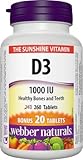 Webber Naturals D3 1000 IU, 260 Tablets