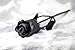 OptiProducts The Forever Rose Beautiful Hand Forged Wrought Iron Metal Flower Decor | A Single Powder Coated Black Rose