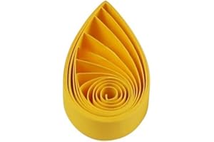 ODETOJOY Quilling Paper Strips 10mm Red Black Yellow Pink Green Purple White for Crafts Star Origami Paper Quilling Supplies Strip 3/8inch 1cm-120pcs, 54cm (Gold)