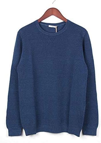 Amazon チルコロ1901 リネンコットン ニット セーター クルーネック 鹿の子編み ブルー8cu メンズ セーター 通販