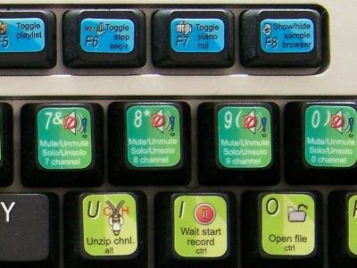 FRUITY LOOPS KEYBOARD STICKER FOR LAPTOP, NOTEBOOK AND DESKTOP