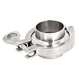 uxcell 45mm OD Sanitary Pipe Ferrules Gasket 304 Stainless Steel 2-inch Tri Clamp Set
