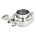 uxcell 45mm OD Sanitary Pipe Ferrules Gasket 304 Stainless Steel 2-inch Tri Clamp Set