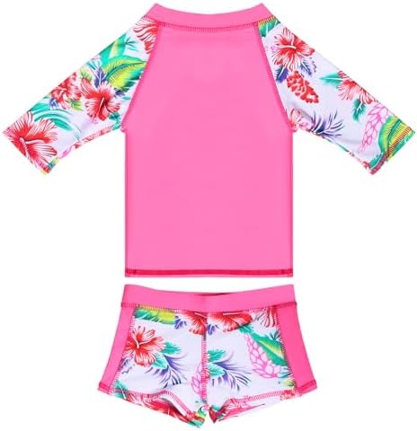 3t Rash Guard Girls UPF 50+ Baby Rash Guard Swimsuits Long