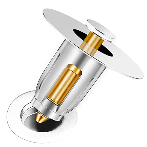 Universal Bathroom Sink Stopper and Strainer Pop Up Bathtub Drain Stopper Strainer Hair Catcher