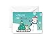 Paper Frenzy North Pole Collection Winter Christmas Holiday Thank You Note Cards and Envelopes - 25 pack