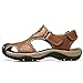 Sandals for Men Leather Closed Toe Sandles Men's Athletic Sports Hiking Fisherman Walking Strap Shoes