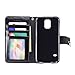 IZENGATE Wallet Case Designed for Samsung Galaxy S5 - PU Leather Flip Cover Folio with Stand (Black)