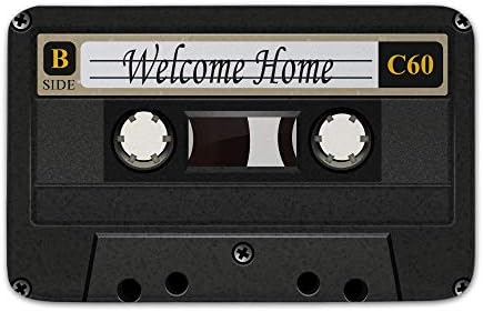 Funny Doormats Anti-Slip Floor Mat Cassette Tape Mat Indoor/Outdoor Door Mat,30 x 18 Inch (Cassette Tape)