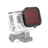 Luxebell New Design Underwater Dive Red Filter Lens with LUXEBELL Microfiber Cleaning Cloth for Gopro Hero4,hero3+ Camera