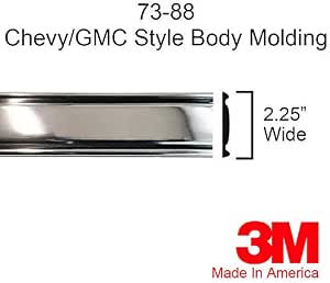 1973-1987 Chevy GMC Chrome Side Trim Molding Body C10 C20 K10 Quarter Roll - 80