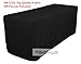 TEKTRUM 6-Feet Long Fitted Table DJ Jacket Cover for Trade Show - Thick/Heavy Duty/Durable Fabric - Black Color (TD-JKT-BLK-6FT)