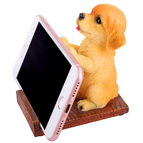Plinrise Mini Puppy Dog Shape Cute Cell Phone Mounts Candy Color Creative Ipad Set Material of Silica Ge, Size:2.4" X 2.6" X 1.1", for Iphone Ipad Samsung Phone Tablet Plate Pc (Resin Dog stand)