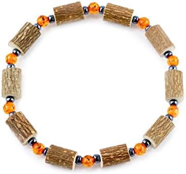 Healing Hazel Hazelamber Women/Teens Wrist Bracelet, Hematite/Amber