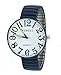 New Ladies Super Large Face Stretch Band Easy to Read Watch (Navy Blue)