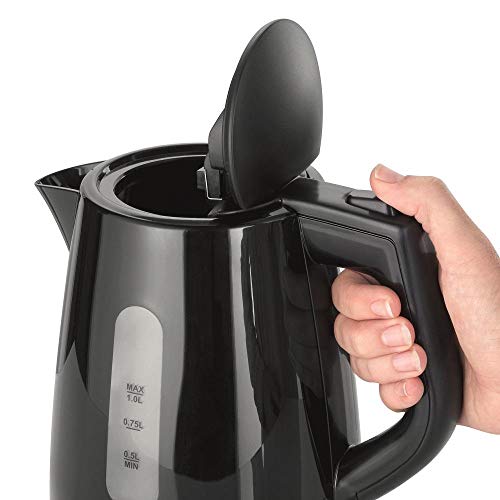 SEVERIN Wasserkocher, Central-Cordless-System, abwaschbarer Kalkfilter, 2.200 W, ca. 1,0 L, Kunststoff, schwarz, WK 3410 – Bild 5