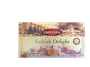 Turkish delight with plain, sweet confectionery gourmet box candy dessert, halal turkish delight 10.5 ounce