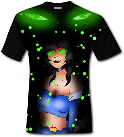 EIOJN Mens Aphmau Cartoon 3D T-Shirt Short Sleeves Tee Creative M