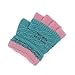 Flammi Kids Toddler Warm Half Fingerless Gloves Stretch Knitted (Aqua Blue)